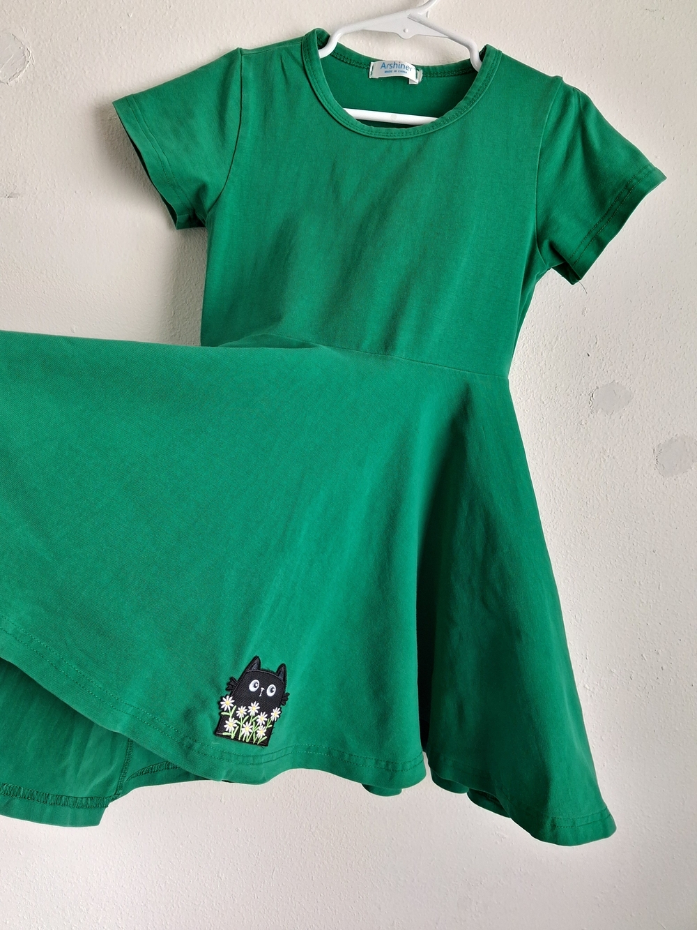 Arshiner Girls Green Short-Sleeve Twirl Dress - Picture 3 of 7